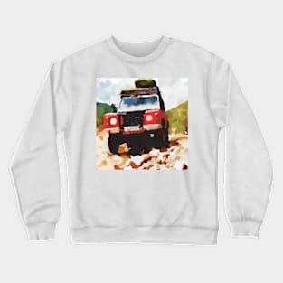 Landrover Defender Classic in Moab, Utah, USA Crewneck Sweatshirt